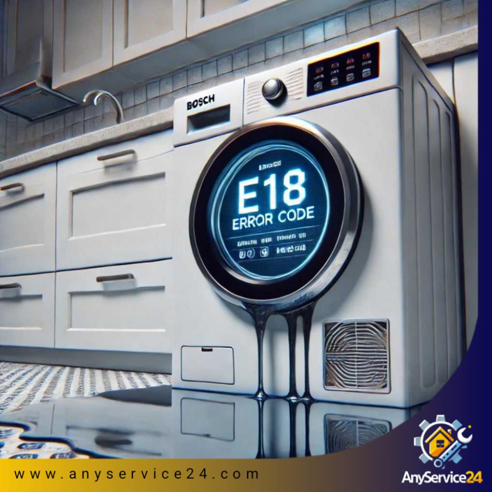 ارور E18 ماشین لباسشویی بوش