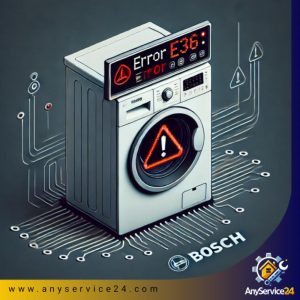 ارور E36 ماشین لباسشویی بوش