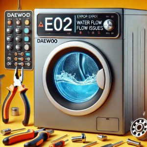 ارور ماشین لباسشویی دوو E02